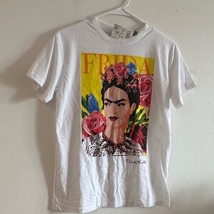 Frida Kahlo White Graphic Tee